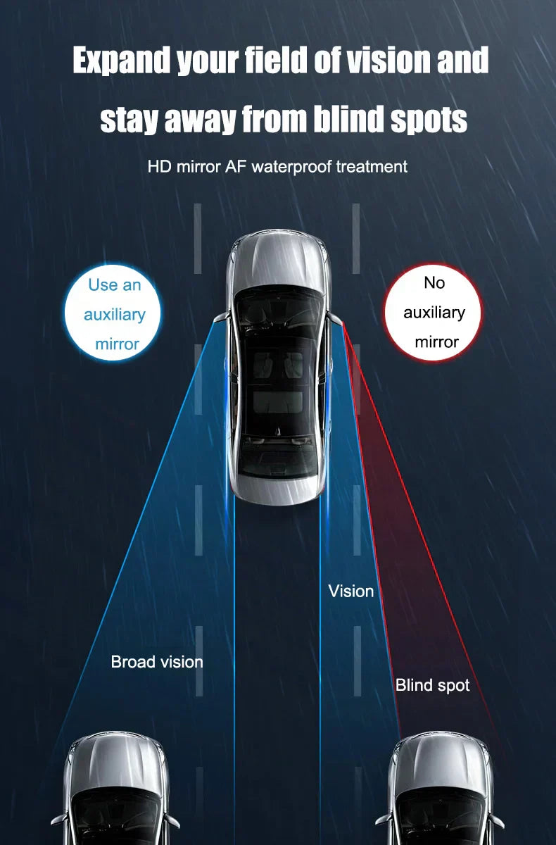 🔥Hot Selling 50%🔥 Car Rear View Mirror Small Round Mirror Rain Eyebrow